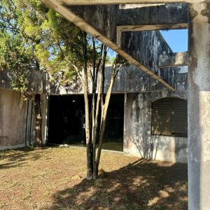 Área externa com vista sala